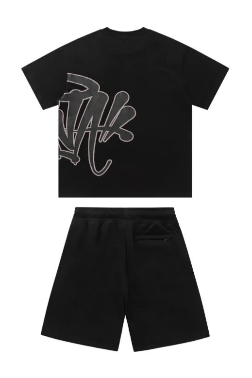 "Graffiti" Shorts-Set schwarz 1