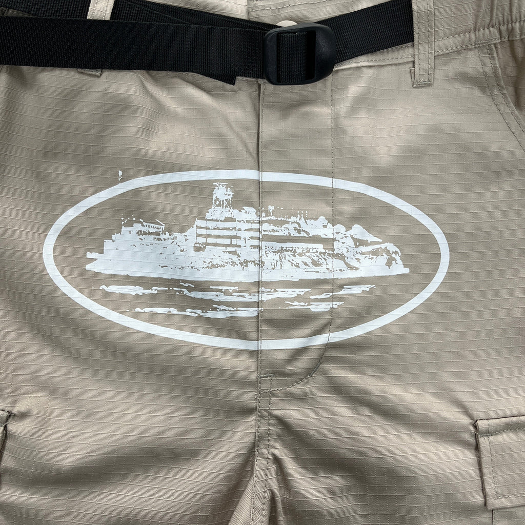 "Alcatraz" Cargo Shorts Beige 2
