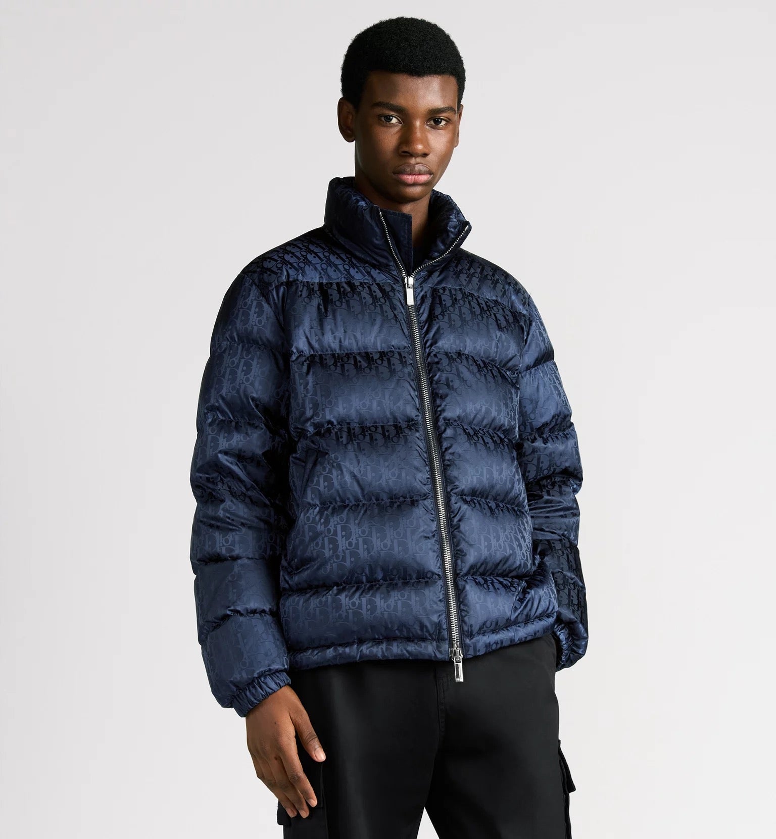 "D" Oblique Puffer Blau 1