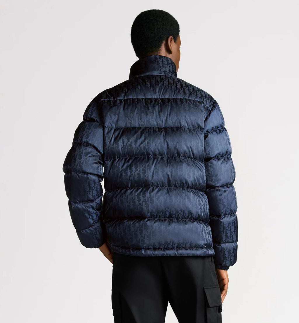 "D" Oblique Puffer Blau 3