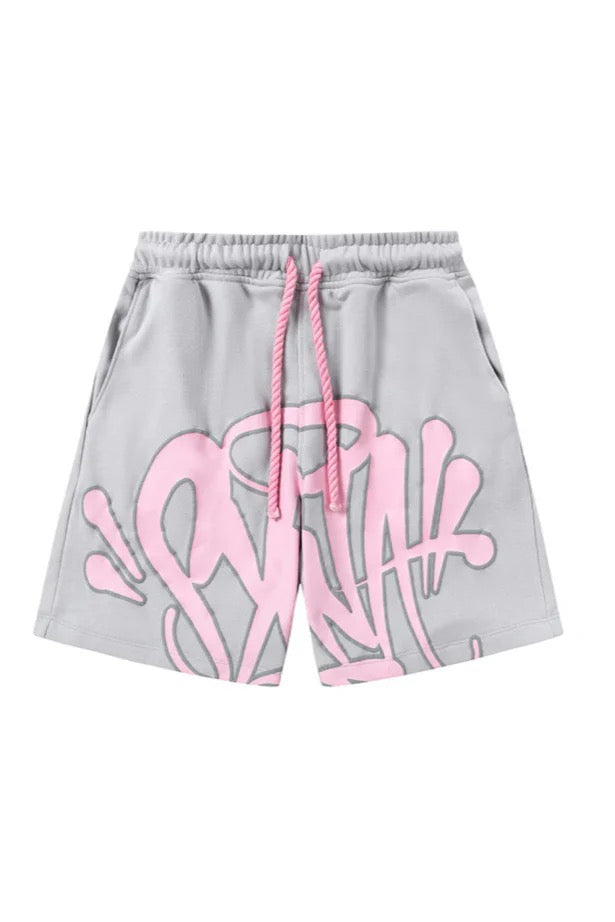 "Graffiti" Shorts-Set Grau Pink 3