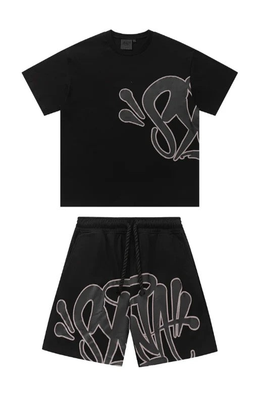 "Graffiti" Shorts-Set schwarz 0