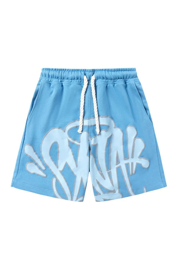 "Graffiti" Shorts Set Babyblau 2