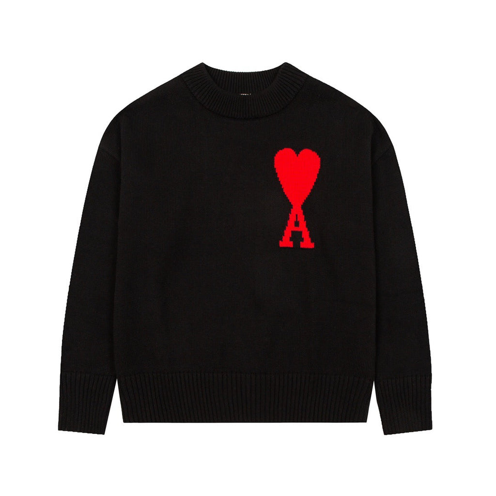 "HEART" - SWEATER BLACK (UNISEX) 0