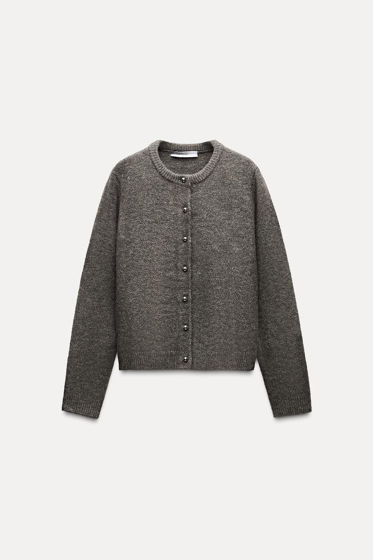 STRICKCARDIGAN MIT METALLKNÖPFEN 0