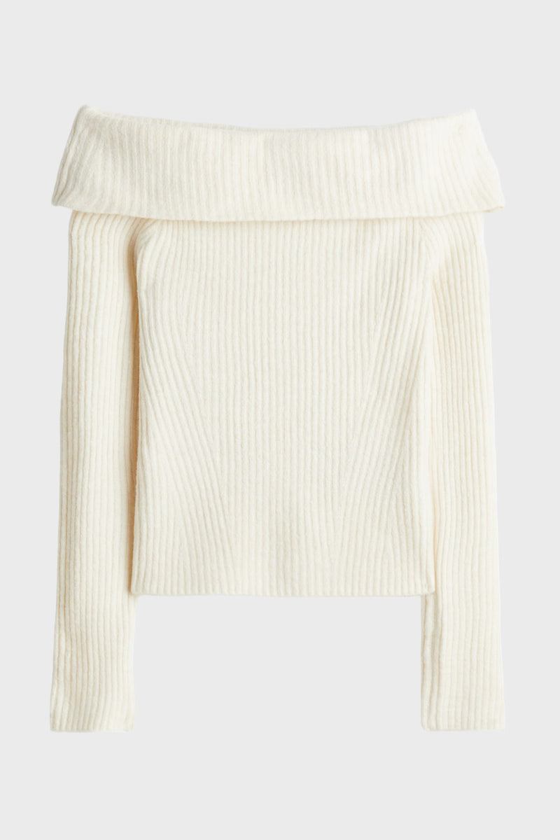 Schulterfreier Pullover 0