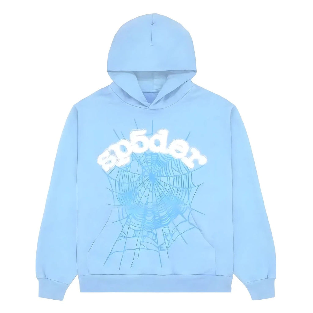 "Sp5der-Hoodie" Babyblau 0