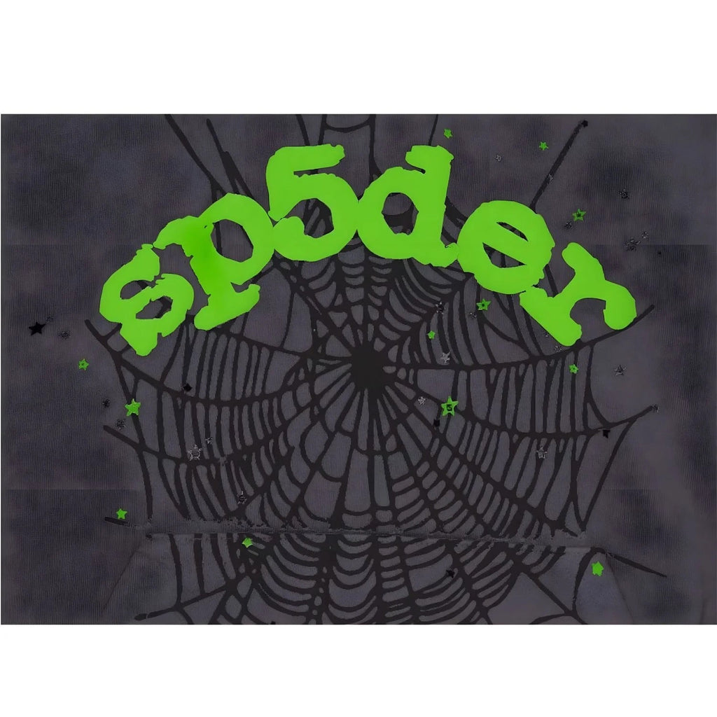 "Sp5der-Hoodie" Grau 1