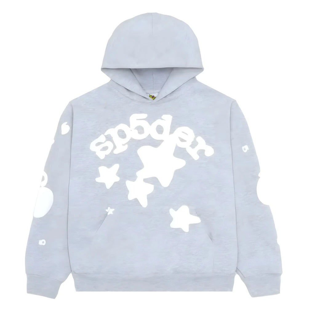 "Sp5der-Hoodie" Hellgrau 0